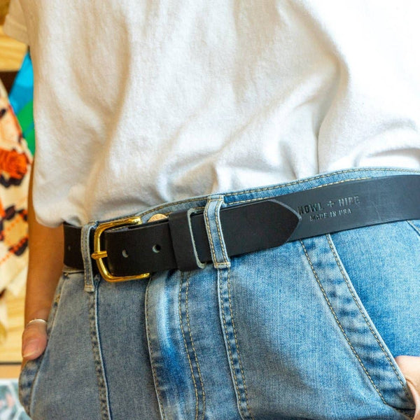 Dress Leather Belt - Black