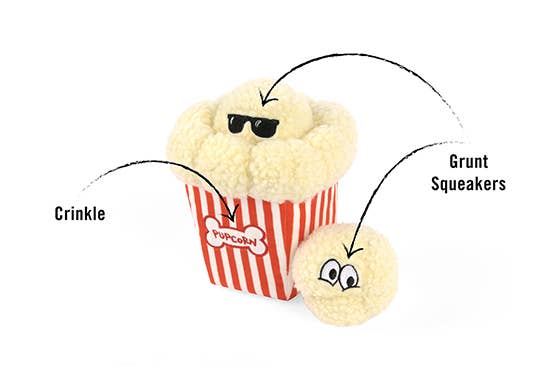 Hollywoof Cinema Poppin’ Pupcorn - Dog Toy