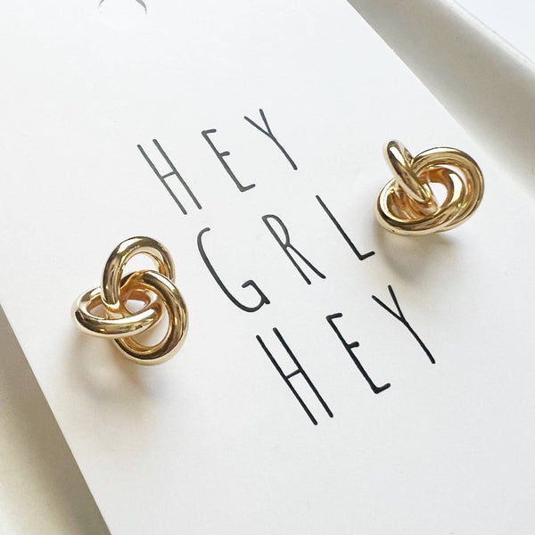 The Let’s Be Knotty - Brass Knot Earrings