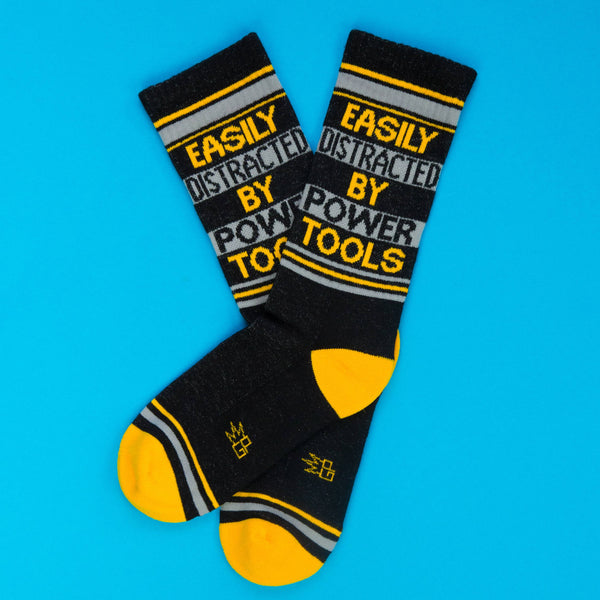 Easily Distracted By Power Tools - Gym Crew Socks