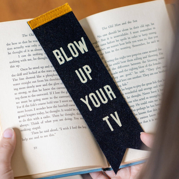 Blow Up Your TV Bookmark - John Prine x Oxford Pennant