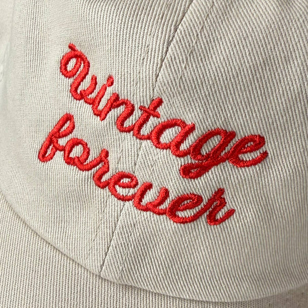Vintage Forever Embroidered Baseball Cap - Khaki