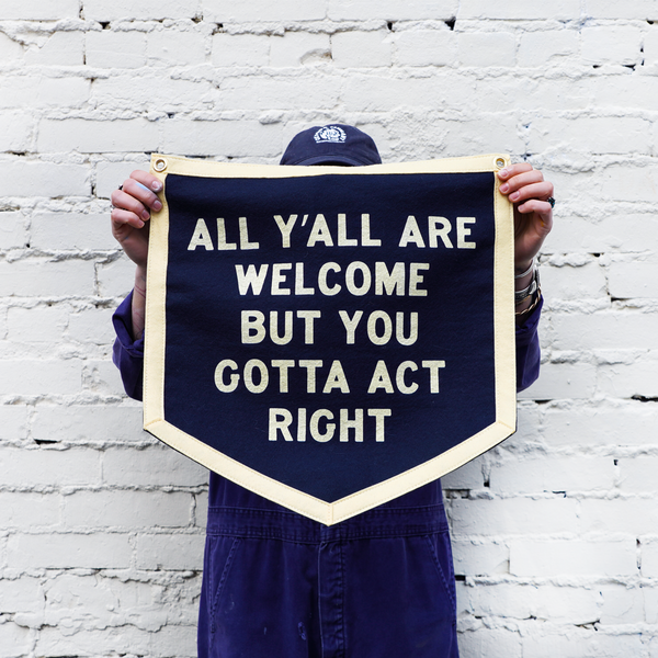 All Y'all Are Welcome Camp Flag - Tate Farms x Oxford Pennant