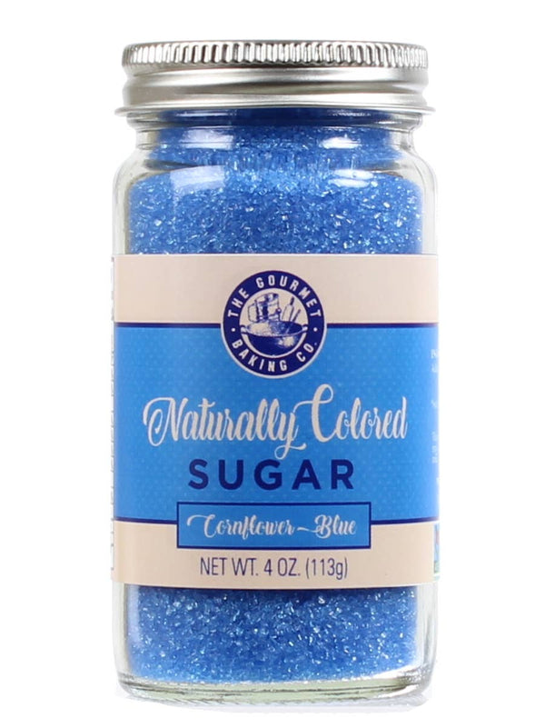 Naturally Colored Blue Cornflower Sugar - 4 oz.