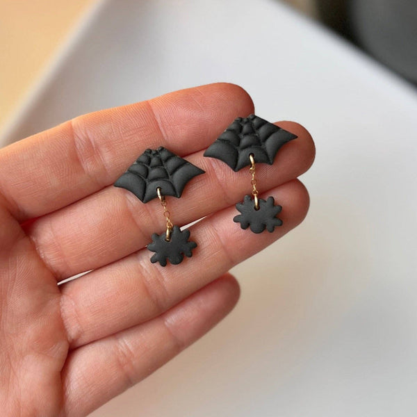 The Spider Web - Hanging Spider Earrings