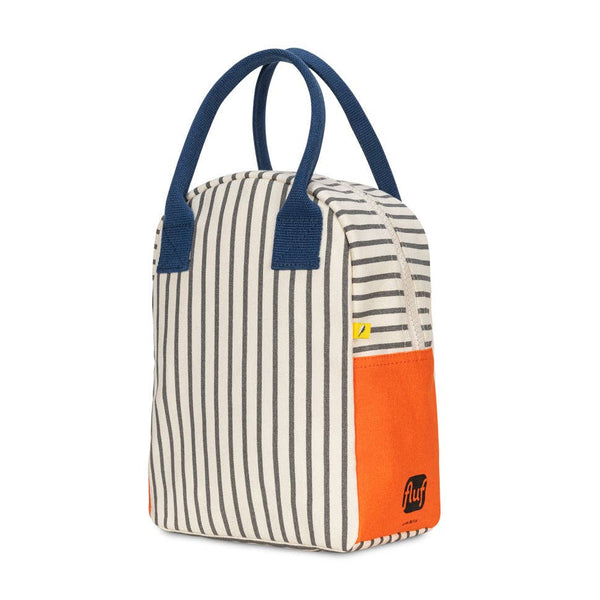 Zipper Lunch Bag - Pencil Stripe Nautical
