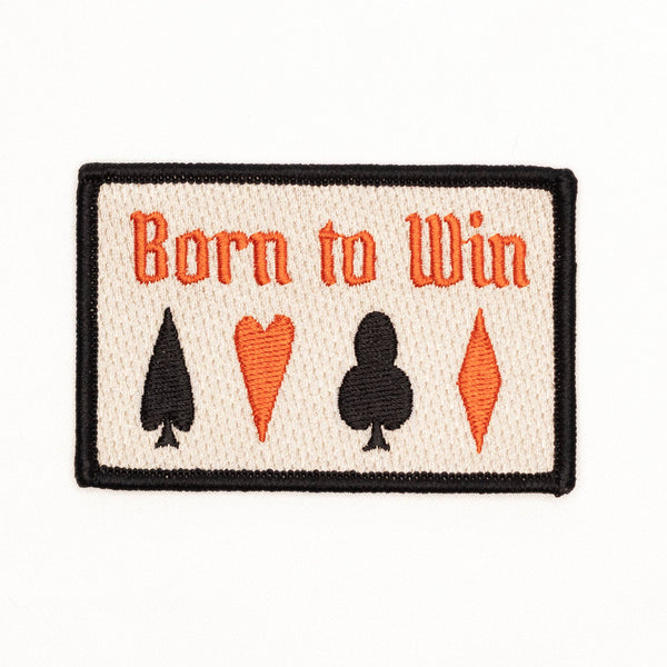 Born to Win - Vintage Style Embroidered Iron-On Patch