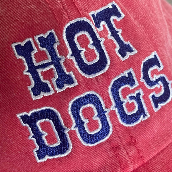Hot Dogs Baseball Hat - Red & Blue