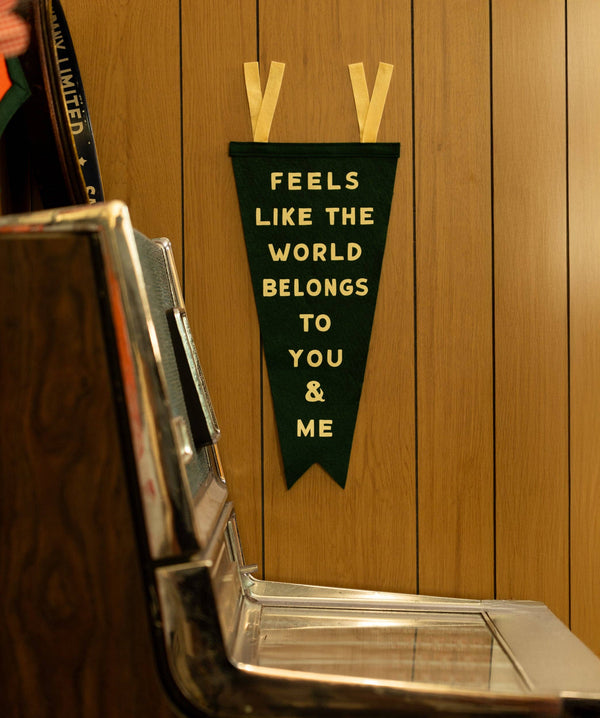Feels Like The World Belongs To You & Me Fishtail Pennant - Turnpike Troubadours x Oxford Pennant