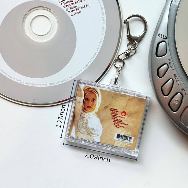 'Hit Clips' Mini CD Case Keychain - Christina Aguilera Genie In A Bottle