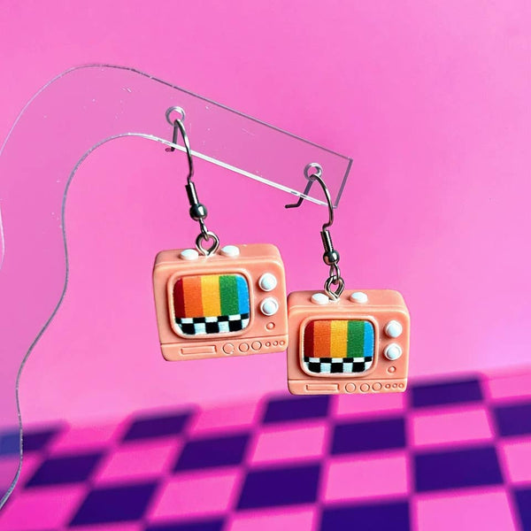 Retro TV Earrings