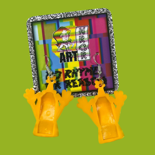 Garfield Birthday Upcycled Earrings