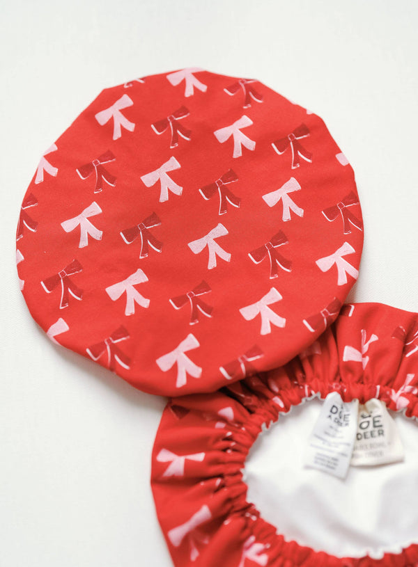 7.5" Bowl Cover - Red Bows