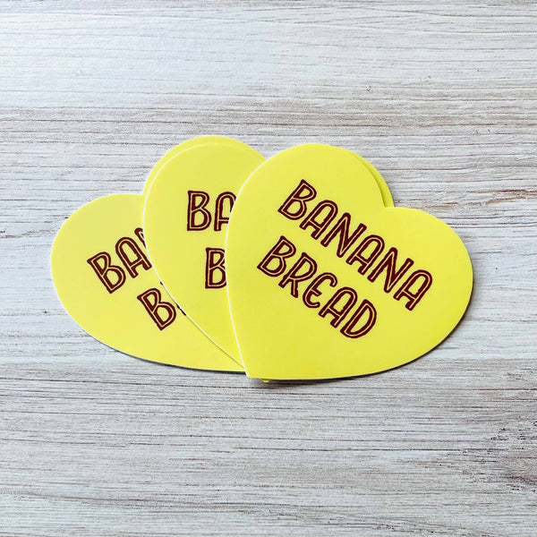 Banana Bread - Heart Shaped Sticker
