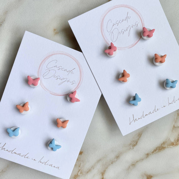 The Mini Mona - Butterfly Earring Studs Set