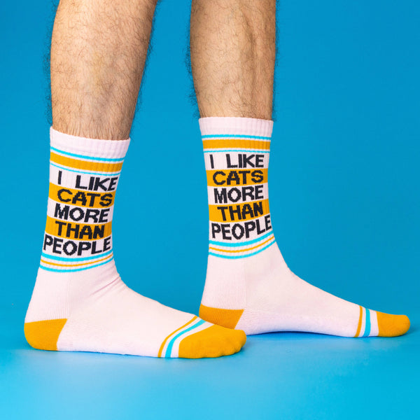 I Like Cats More Than People - Gym Crew Socks