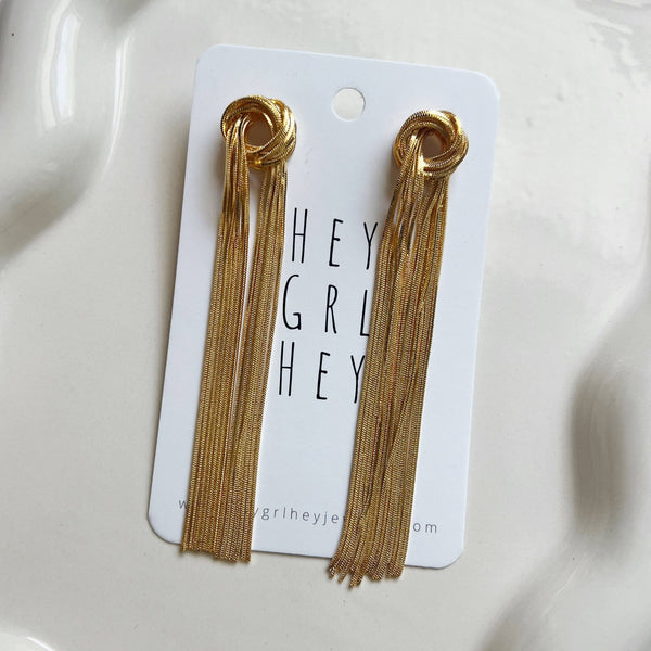 The Falina - Brass Dangle Earrings