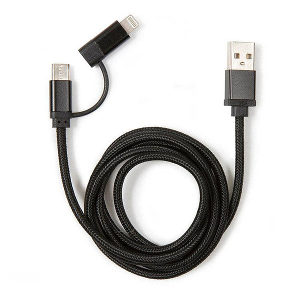 2-in-1 Braided Cable - Black