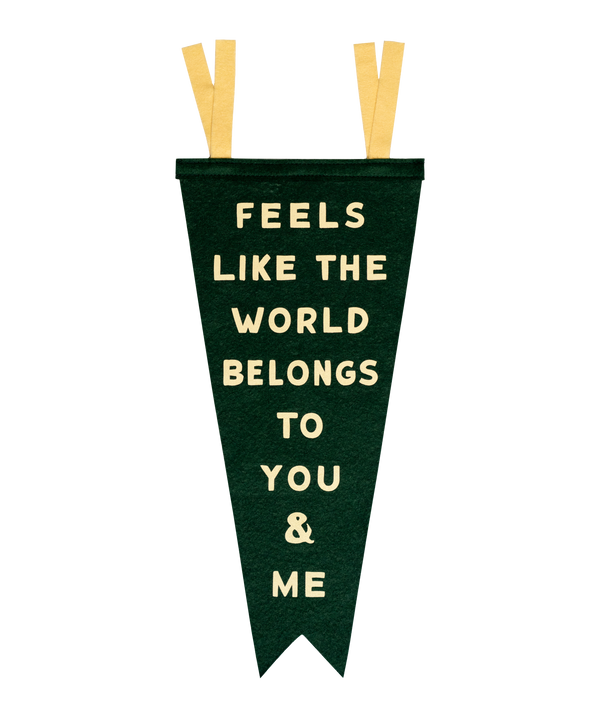 Feels Like The World Belongs To You & Me Fishtail Pennant - Turnpike Troubadours x Oxford Pennant