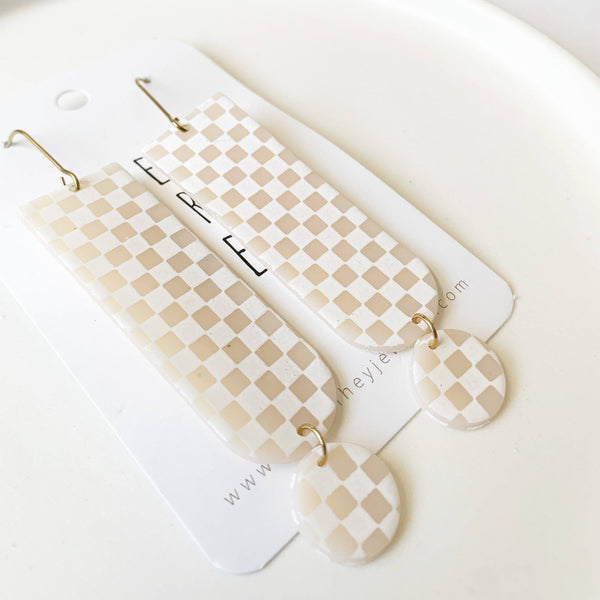 The Lyla - Translucent Checker Earrings