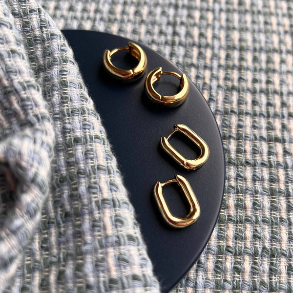 The Julia - 18K Gold Filled Huggie Earrings
