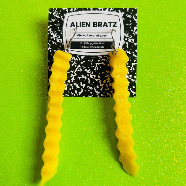 Large French Fry Earrings