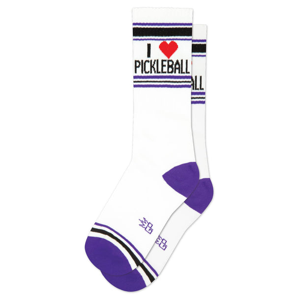 I Heart Pickleball - Gym Crew Socks