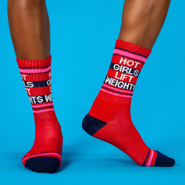 Hot Girls Lift Weights - Gym Crew Socks