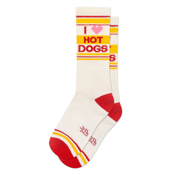 I Heart Hot Dogs - Gym Crew Socks