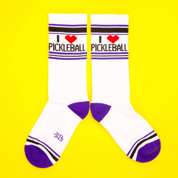 I Heart Pickleball - Gym Crew Socks