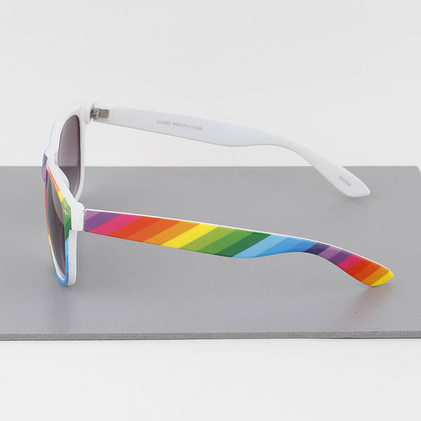 Rainbow Striped Sunglasses - Adult