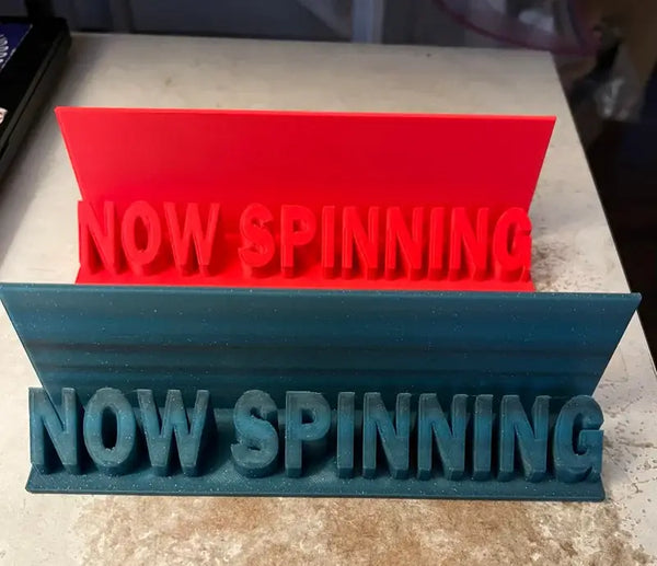 3D Printed Now Spinning Vinyl Displays