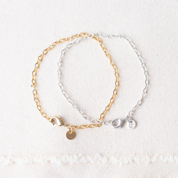 Charm Bar Dainty Charm Bracelet - Gold/Silver