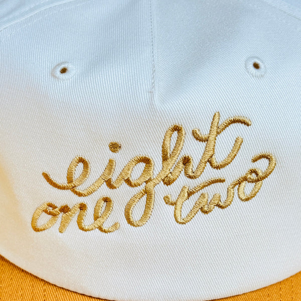 Eight One Two Script Dad Hat - Cream/Wheat