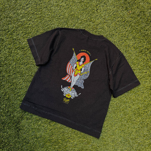 River City Local Lady Boxy Tee - Black