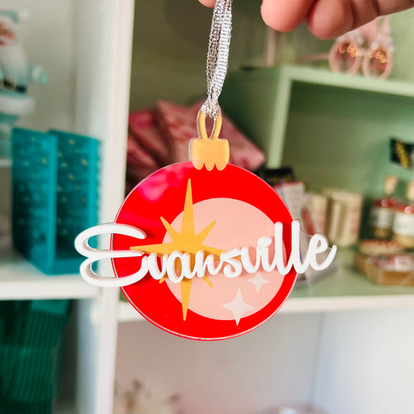 Evansville Vintage Bauble - Acrylic Ornament