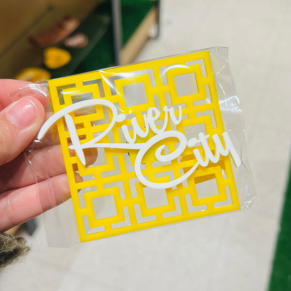 Breeze Block River City Magnet - Yellow