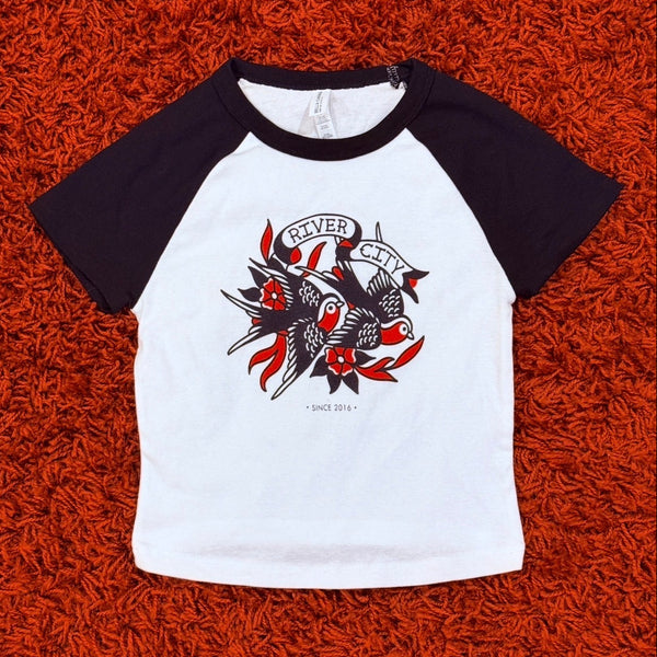 River City Birds Baby Tee - River City Coffee and Goods 