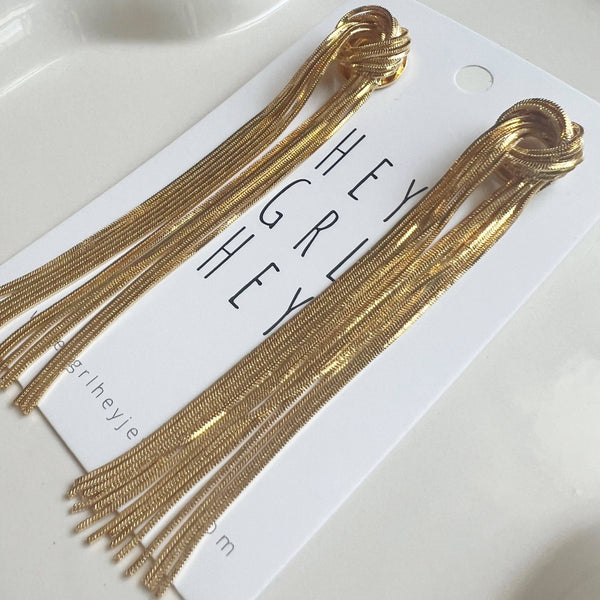 The Falina - Brass Dangle Earrings