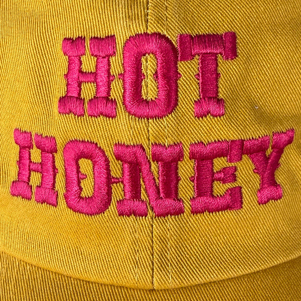 Hot Honey Baseball Hat - Mustard Yellow