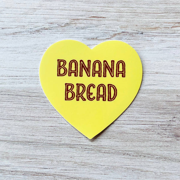 Banana Bread - Heart Shaped Sticker
