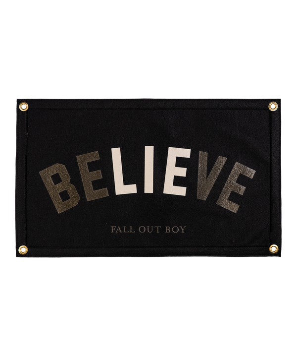 The Best Part of Believe Is The Lie Camp Flag - Fall Out Boy x Oxford Pennant
