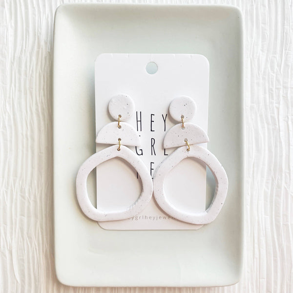 The Audre - Stone White Earrings