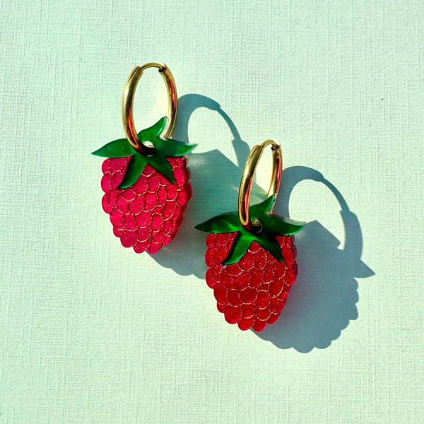 Raspberries - Acrylic Earrings
