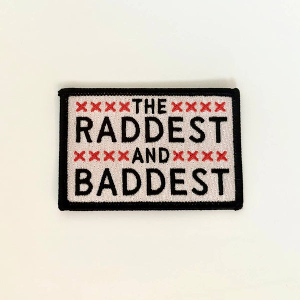 Raddest & Baddest - Vintage Style Embroidered Iron-On Patch