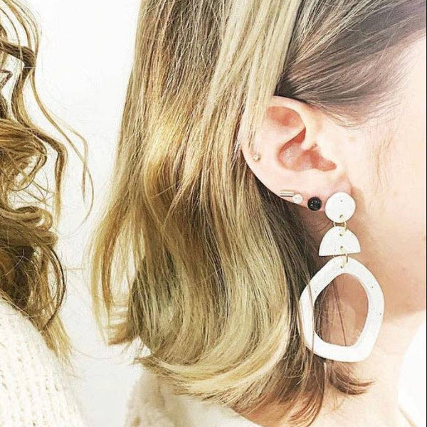 The Audre - Stone White Earrings