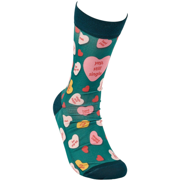 Anti Valentine Candy Hearts Socks