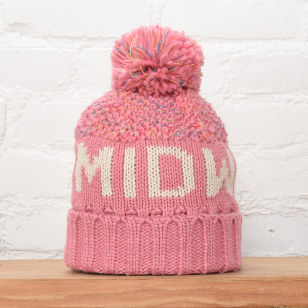 Midwest Alpine Beanie - Pink/Cream