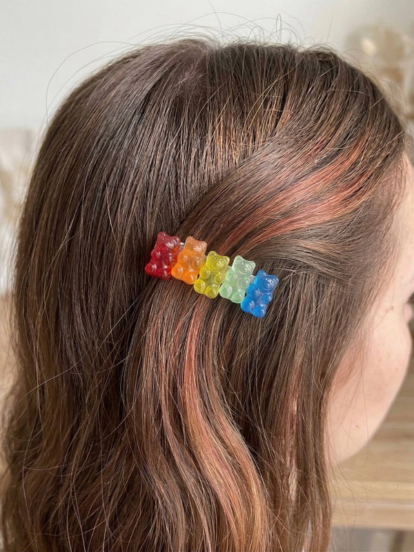 Gummy Bear Hair Clip Barrette - Red
