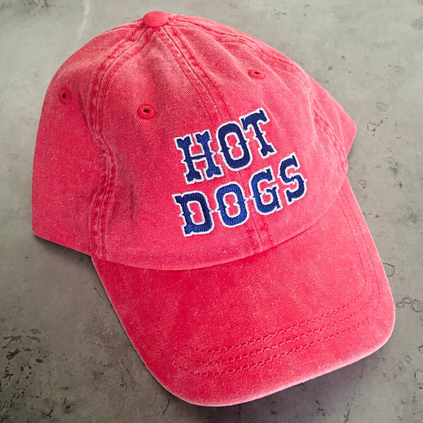 Hot Dogs Baseball Hat - Red & Blue